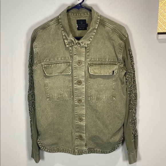 Volcom Olive Green Jean Jacket - Picture 1 of 13